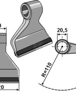 Martillo mayal recubierto de PTA, apto para Cabe 3 Martillo mayal recubierto de PTA, apto para Cabe