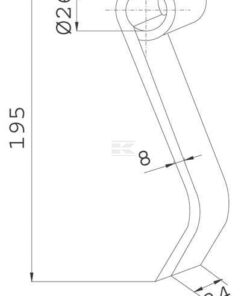 Cranked flail 34x195mm Kuhn
