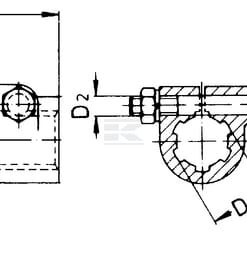 Horquilla con perno tensor, Ø30 mm, W2200/W200E Walterscheid