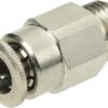 Conector rápido Ø 6mm reto, rosca macho M10x1, Kramp 9 Conector rápido Ø 6mm reto, rosca macho M10x1, Kramp