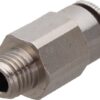 Conector rápido Ø 6mm reto, rosca macho M8x1, Kramp