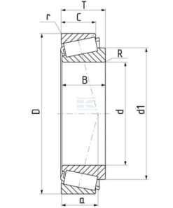 Rodamiento de rodillos cónicos 50 x 80 x 20 mm, SKF