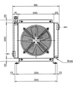 Enfriador de aceite (12 V) 38-50 °C 2024K-12-2-01