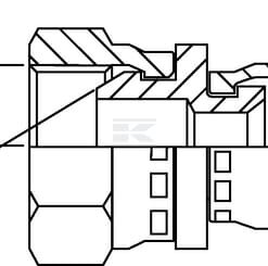 Conector hem. 3/8x3/4 BSP/JIC 5 Conector hem. 3/8x3/4 BSP/JIC