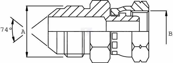 Adaptador 9/16 UNF x M14