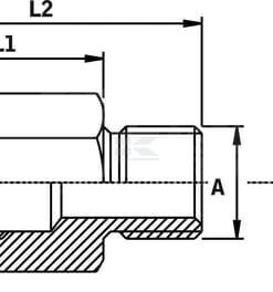 Reducción roscada BSP (cuerpo) 1/2 EX - 3/4 IN