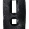 Cultivator point 265x65x8mm, reversible, curved, 2 hole