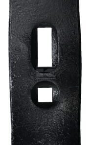 Cultivator point 265x65x8mm, reversible, curved, 2 hole
