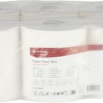 Rollo de papel, blanco, 21cm x 125m, 2 capas, Ø exterior 200mm, acolchado, 6 rollos