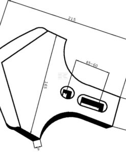 Duckfoot point 215x165x6mm 2 hole 3 Duckfoot point 215x165x6mm 2 hole