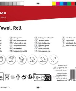 Rollo de papel, azul, 23cm x 370m, 2 capas, Ø exterior 290mm, acolchado, 2 rollos