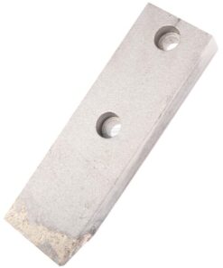 Punta de cultivador 230x70x30 mm, templada plana, 2 orificios, válida para Duro