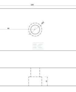 Punta de cultivador 230x70x30 mm, templada plana, 2 orificios, válida para Duro