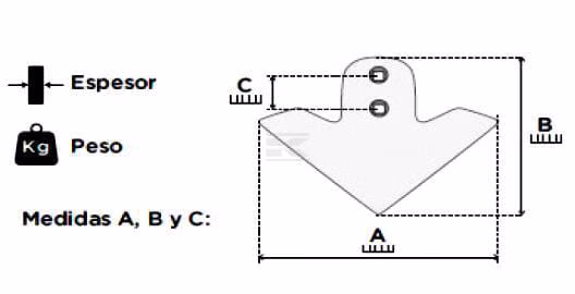 Reja de ala 420mm 2 Wing share 420mm