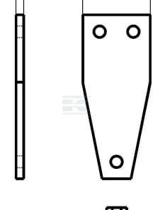 Brida de púa 32x10mm para soporte 50x50mm