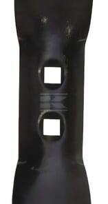 Punta cultivadora 290x65x8mm, reversible, curva, 2 agujeros