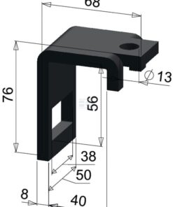 Brida de púa 32x10mm para soporte 40x40mm
