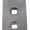 Cultivator point 265x65x8mm, reversible hardened, curved, 2 hole