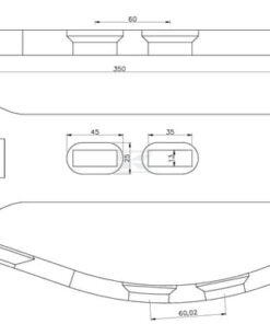 Punta de cultivador 350 x 101 x 14 mm, curvada, 2 orificios, uso universal 5 Punta de cultivador 350 x 101 x 14 mm, curvada, 2 orificios, uso universal