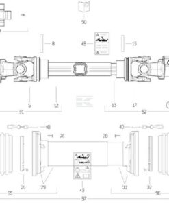 Transmisión TDF S4, L: 860 mm, Bondioli&Pavesi