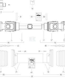 Transmisión TDF S5, L: 860 mm, Bondioli&Pavesi