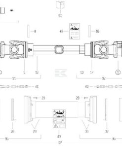 Transmisión TDF S8, L: 1210 mm, Bondioli&Pavesi