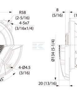 Juego de altavoces 100 mm 35 W/220 W 9 Juego de altavoces 100 mm 35 W/220 W