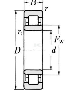 Cylindrical roller bearing 95x200x67mm SKF