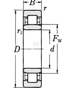 Cylindrical roller bearing 20x52x15mm SKF