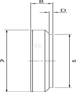 Base reforzada cilindro Ø160, B=45 mm