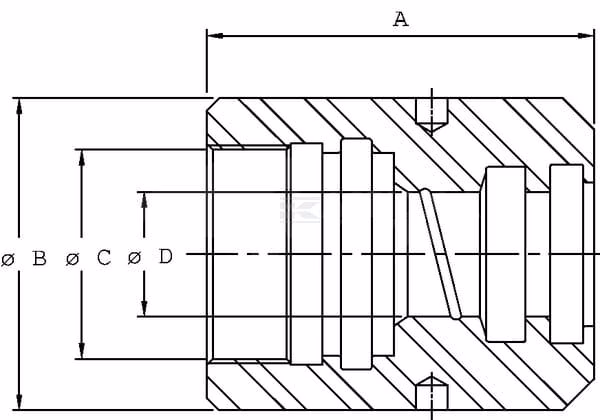 Cabezal de cilindro PC25 varilla 80 VOOR 2 Cabezal de cilindro PC25 varilla 80 VOOR
