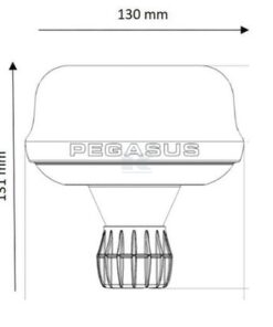 Baliza LED, 9 W, 10-30 V, ámbar, montaje en poste flexible Autoblok, giratorio, Ø130 mm x 131 mm, PEGASUS