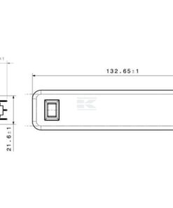 Luz interior de cabina con interruptor, 132x30 mm 3,3W 12/24V