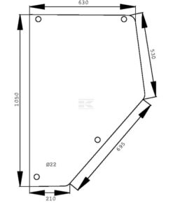 Cristal lat. puerta fijo