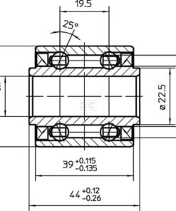 Rodamien. bolas estr. 16x40x44 4 Rodamien. bolas estr. 16x40x44