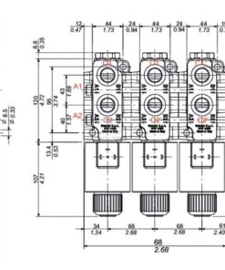 Válvula 6/2 DFE140/6 12 V CC 1 7 Válvula 6/2 DFE140/6 12 V CC 1