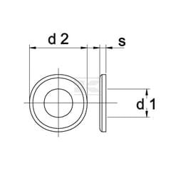 Arandela M18 x 34 x 3 mm, acero cincado DIN 125b, Kramp