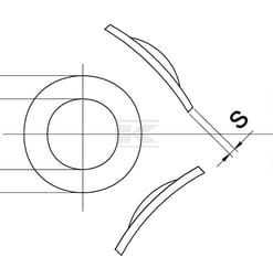 Anillo elástico de bloqueo  M6 x 12 x 0,5 mm, acero cincado DIN 137b, Kramp