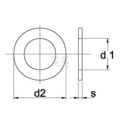 Arandela M4 x 1 mm, acero cincado DIN 433, Kramp
