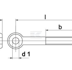 Tornillos de ojo DIN444B M8x80 acero 4.6, Kramp
