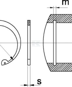 Circlip interior 21x1 mm DIN472, acero inoxidable Kramp