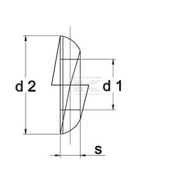 Anillo elástico de bloqueo  M20 x 34 x 8 mm, acero cincado DIN 74361, Kramp