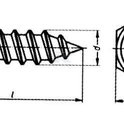 Tornillo autorroscante DIN7976C 4.8x13 mm, 8 mm hex head, Kramp