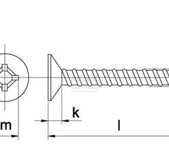 Tornillo autorroscante DIN7982C 4.8x19 mm PZ2 avellanado, Kramp