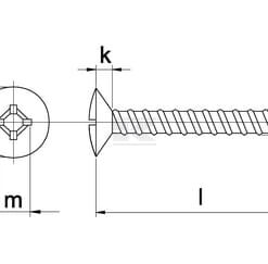 Tornillo autorroscante DIN7983C Ø 3,9x16 mm PZ2, avellanado, acero, , Kramp