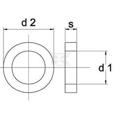 Arandela DIN7989 M24x44x8mm, acero galvanizado en caliente, Kramp