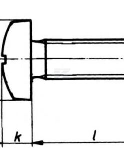 Tornillo DIN88107 M8x40, cabeza redonda plana, acero zincado, 4.6 Kramp