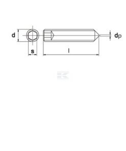Pasador roscado DIN 914 M4 x 20 acero 45H Kramp