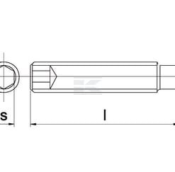 Pasador roscado DIN915 M8x20, acero 45H, Kramp