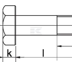 Tornillo hexagonal DIN 960 M16 x 1,50 x 100 acero 10.9 Kramp